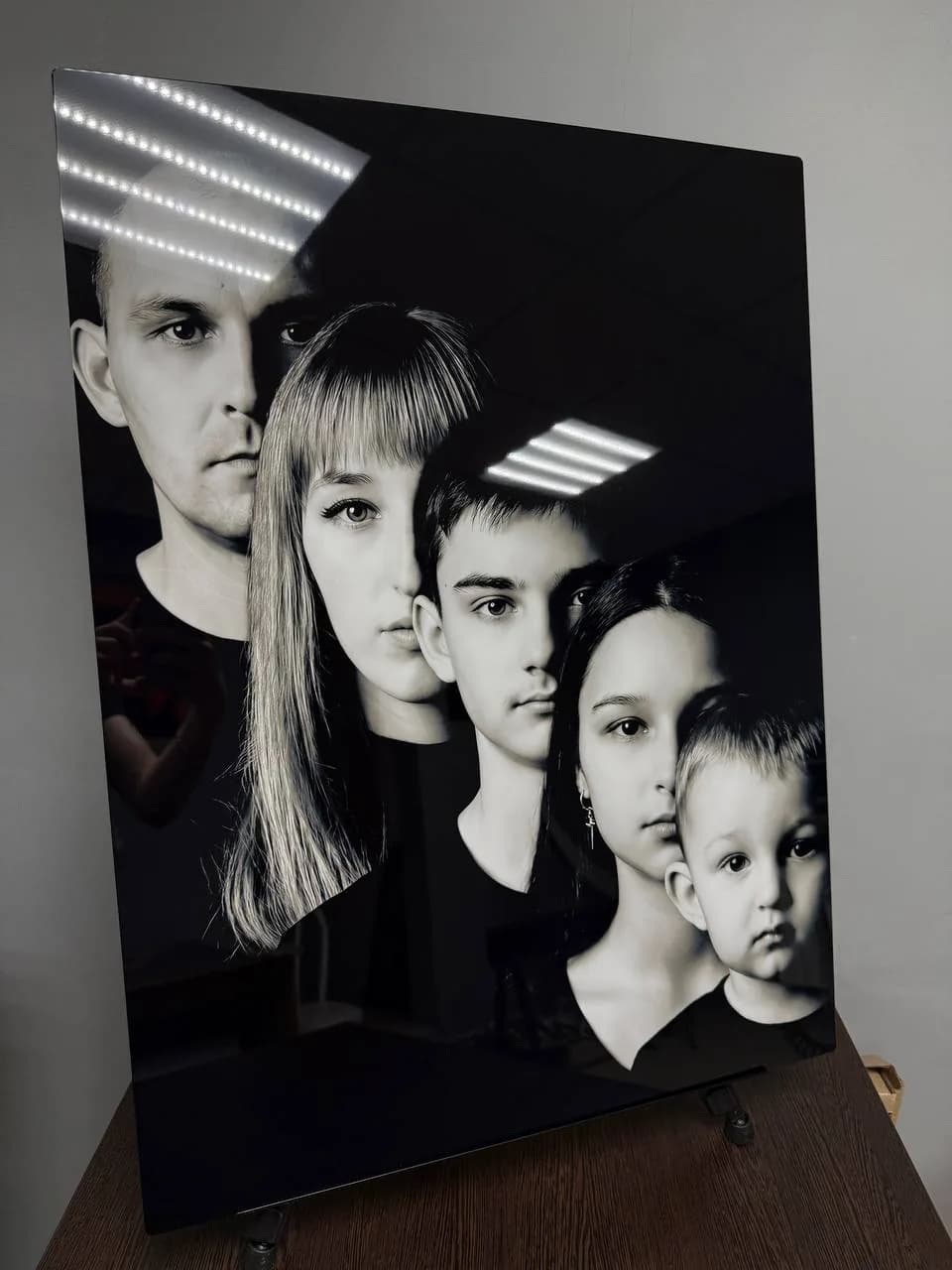 Коллаж «Семья в ч/б» A3